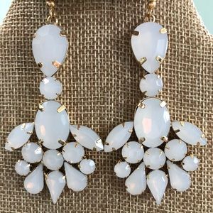 Moonstone and gold earrings!